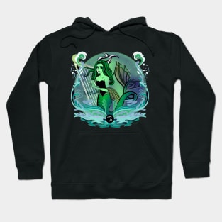 Capricorn Sea Goat Musical Mermaid Retro Design Hoodie